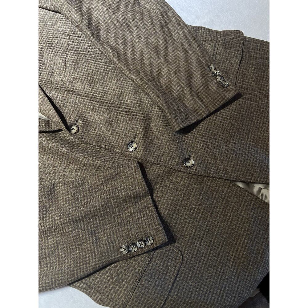 Ermenegildo Zegna 46L Green Brown Cashmere & Wool Sport Coat 3/2 Roll Flannel - Picture 8 of 14